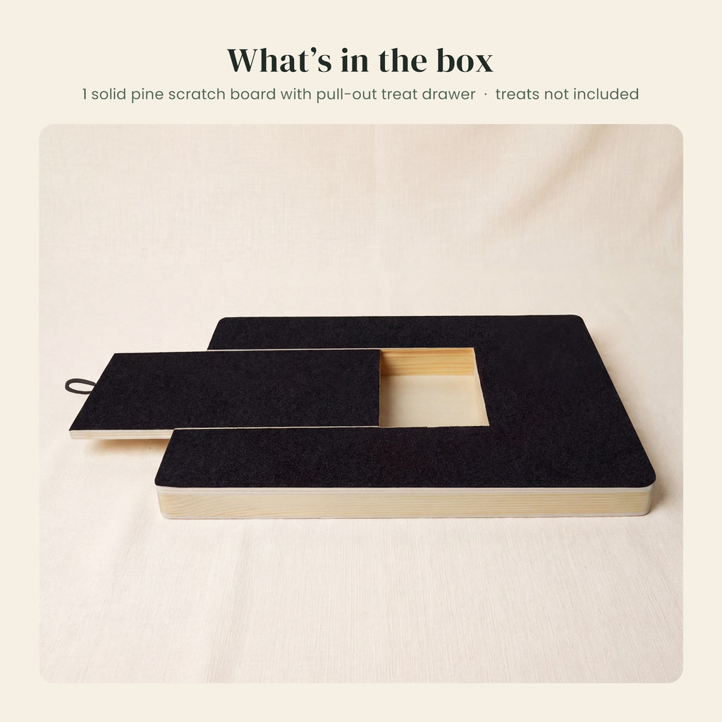 What is in the box: one Dig Board with pull-out treat drawer
